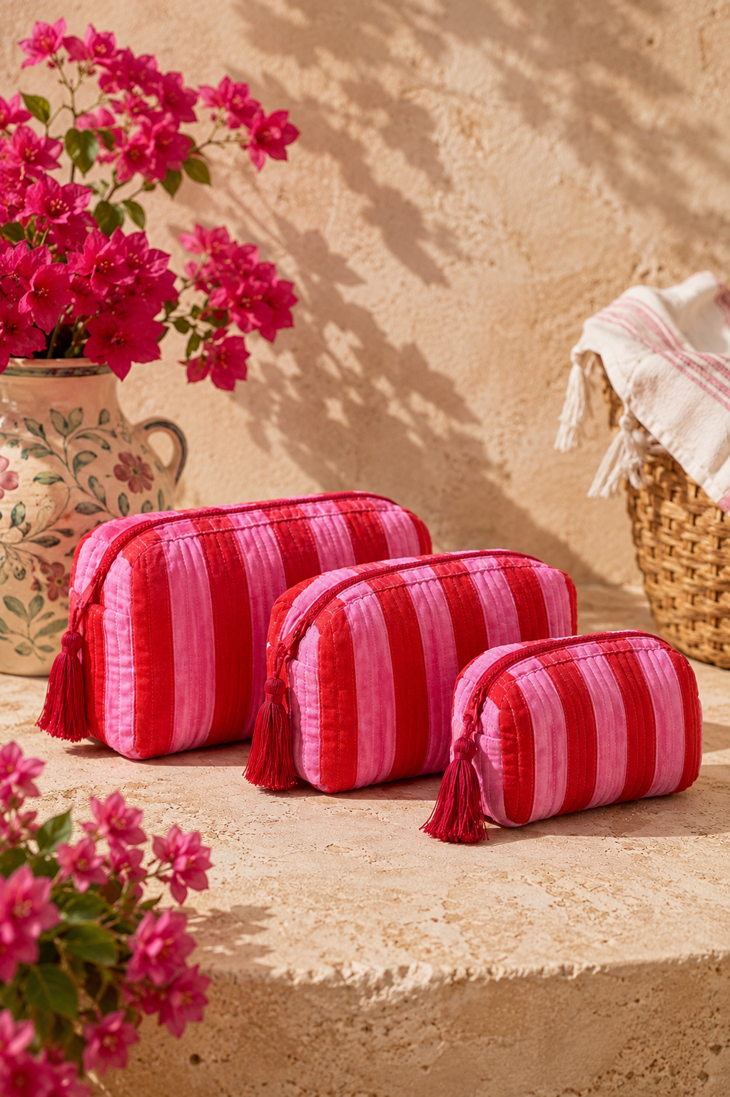 Wash Bag - Bougainvillea