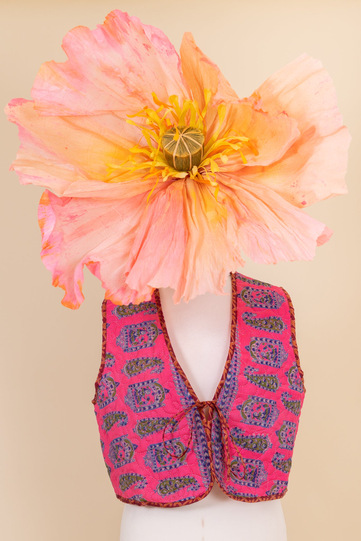 Melissa Cotton & Silk Reversible Waistcoat XL - 040