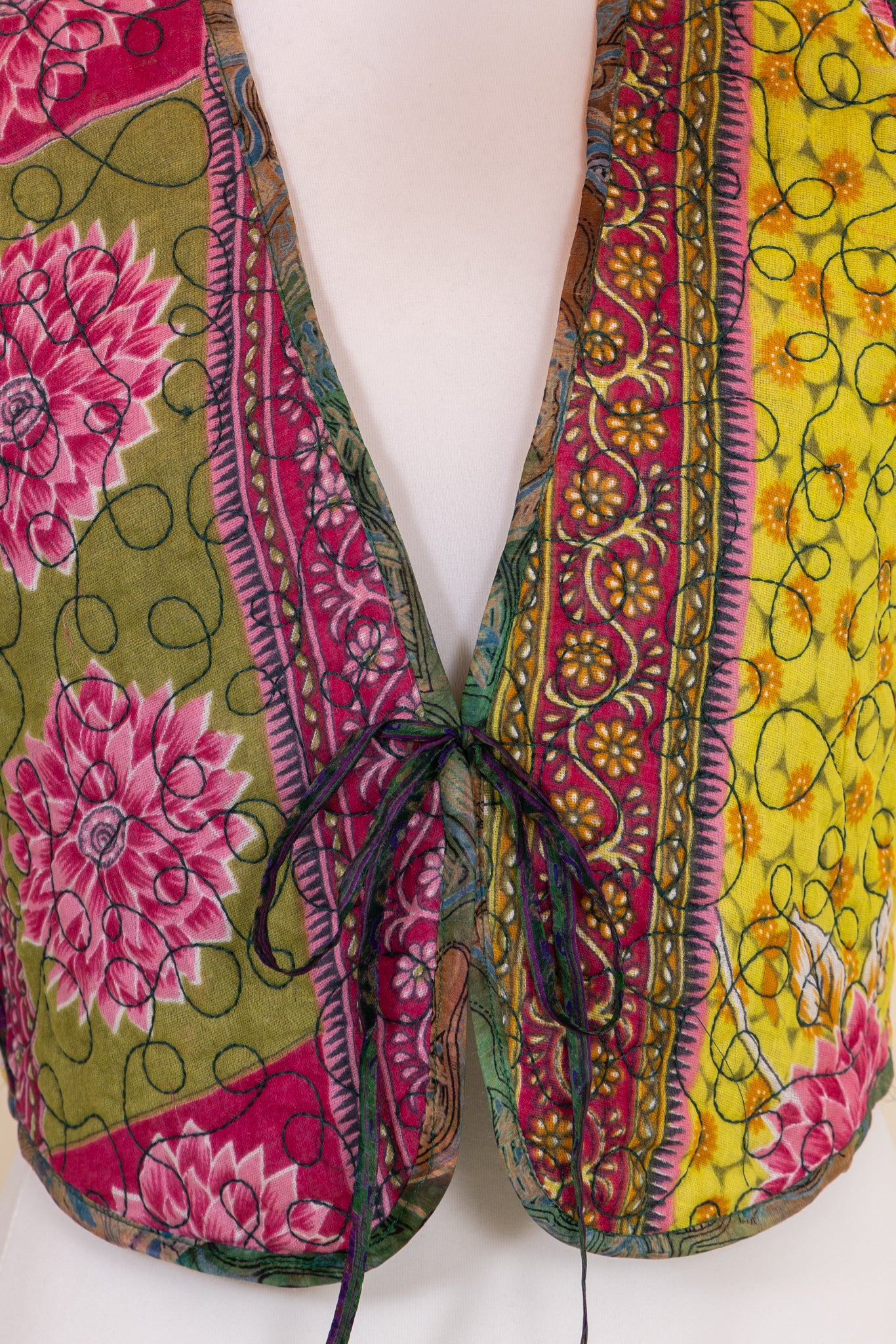 Melissa Silk Reversible Waistcoat S - 044
