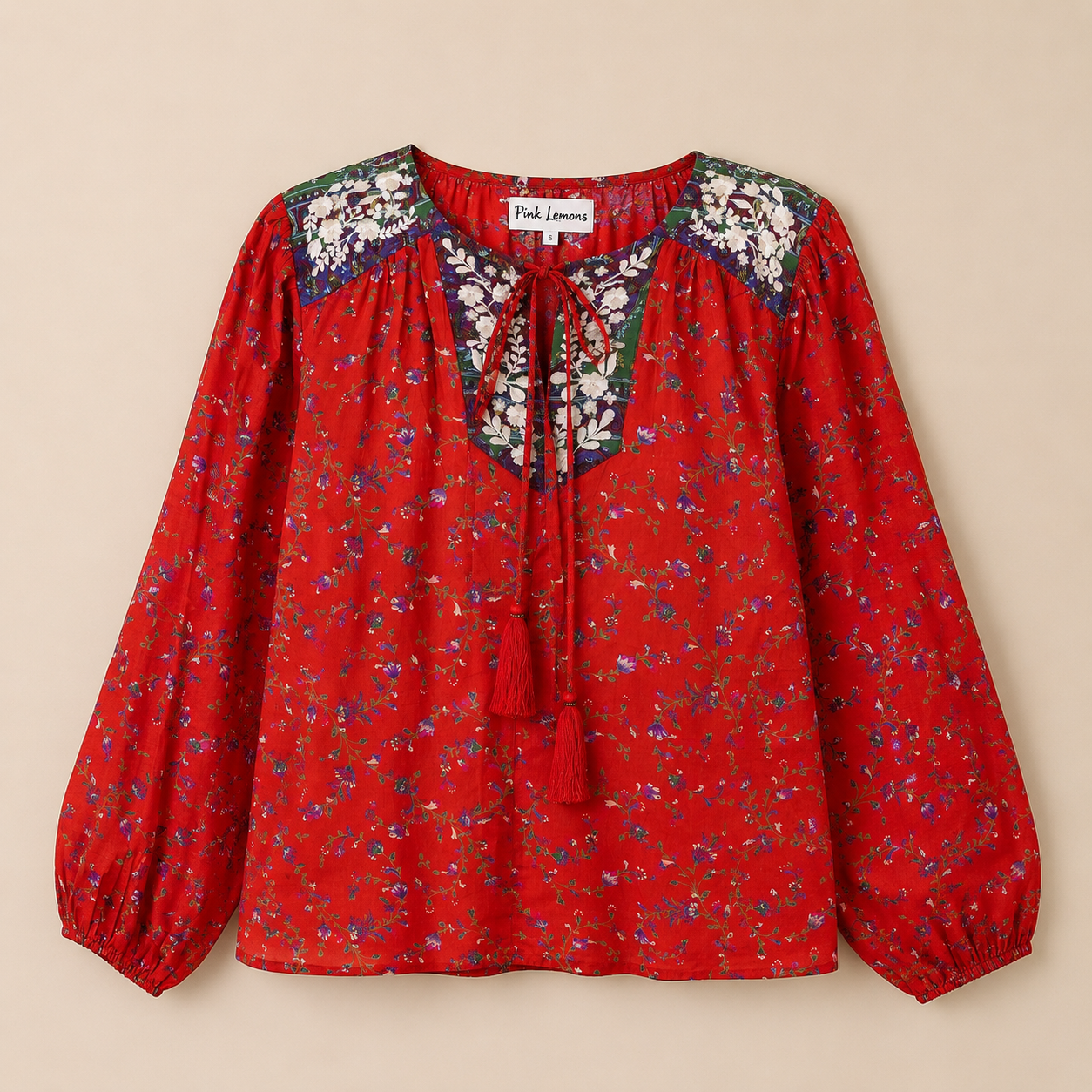 Lolita Embroidered Silk Blouse 057 - S