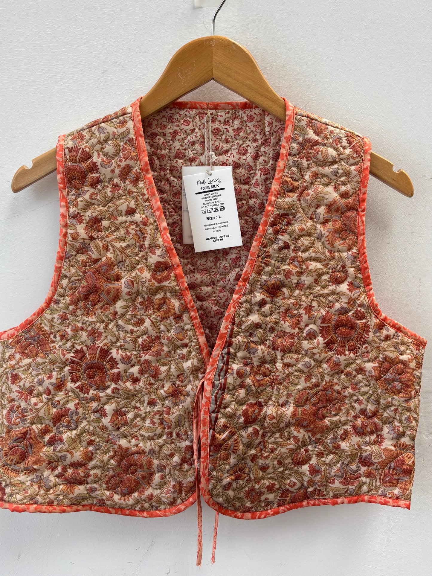 Melissa Silk Reversible Waistcoat L - 083