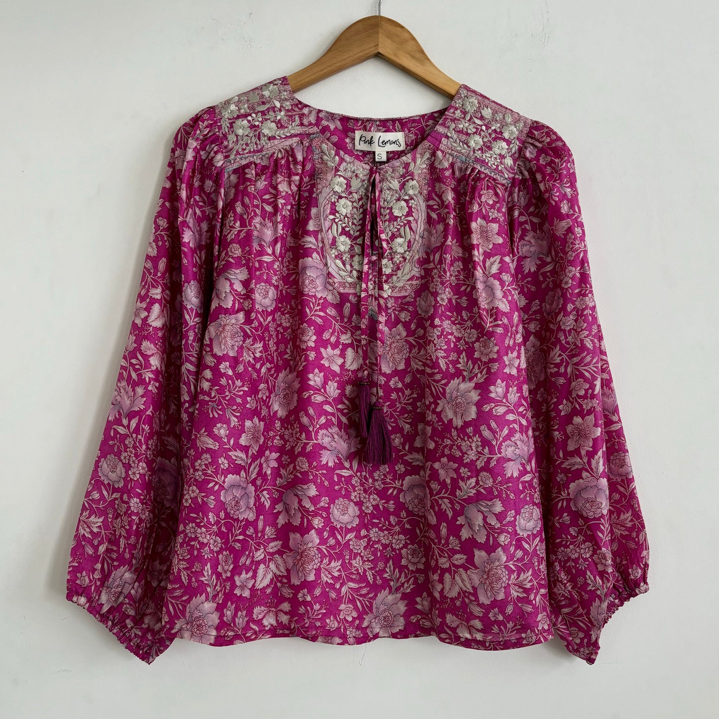 Lolita Embroidered Silk Blouse 178