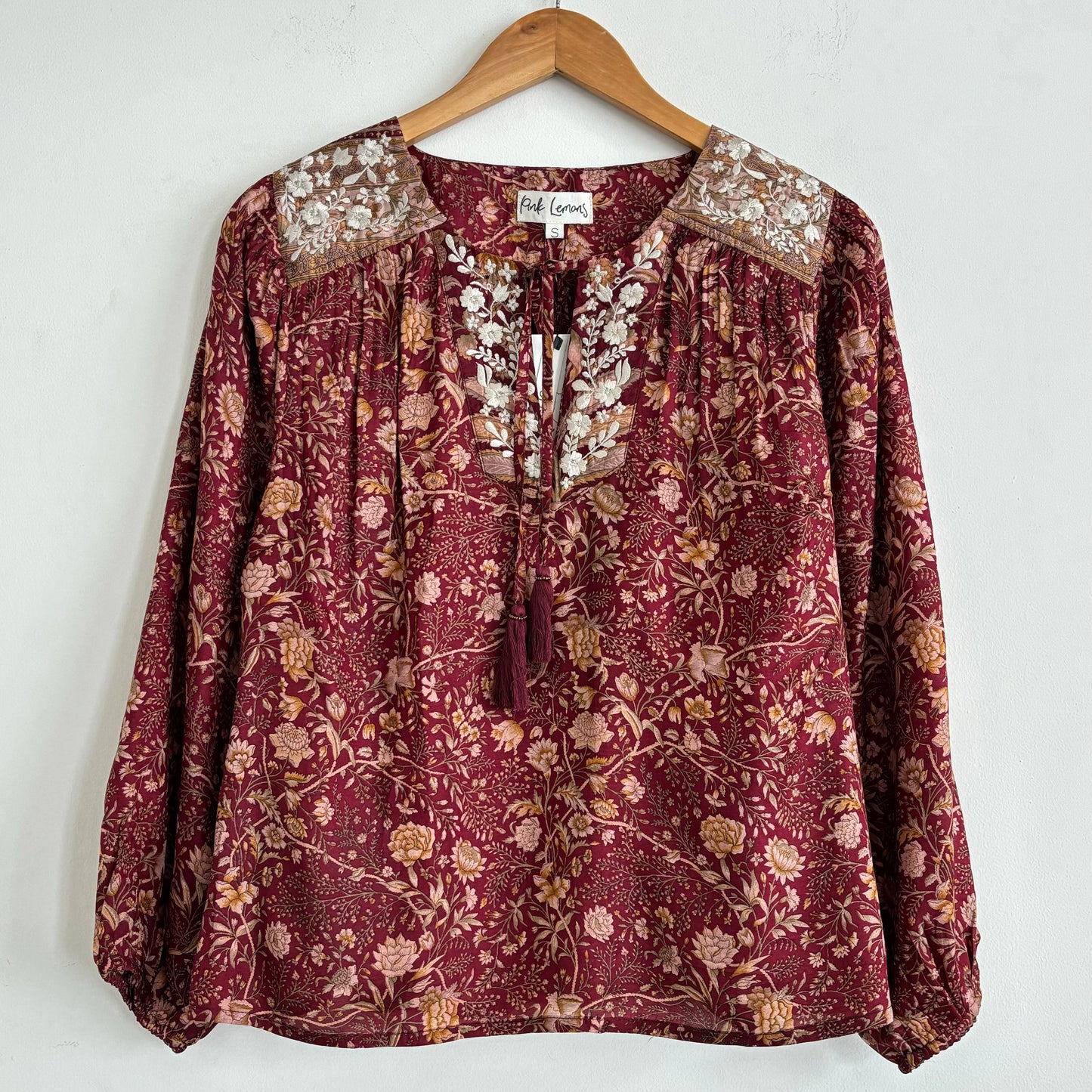 Lolita Embroidered Silk Blouse 177