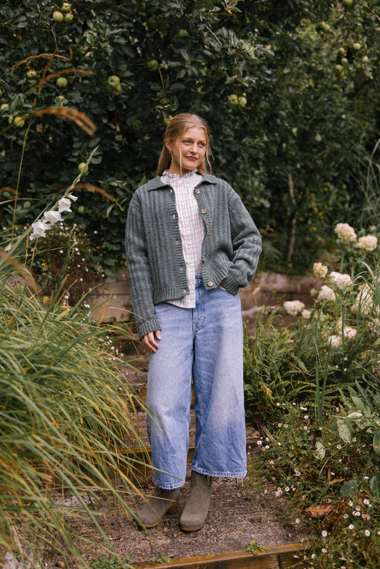 Bonnie Polo Cardigan - Peacock