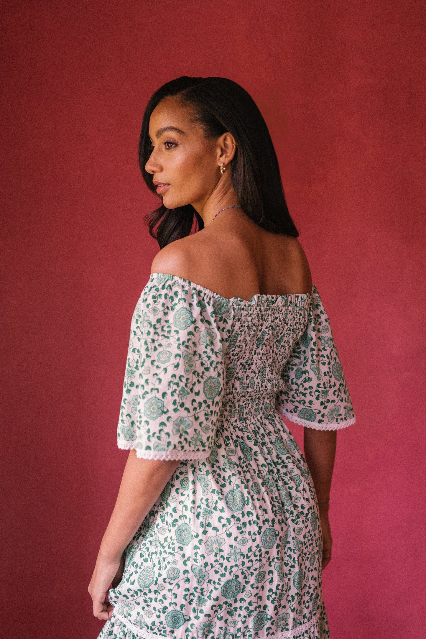 Mona Dress - Petala Green