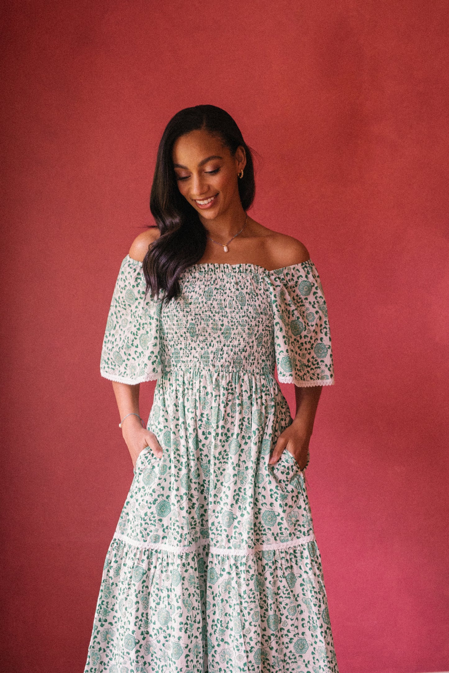 Mona Dress - Petala Green