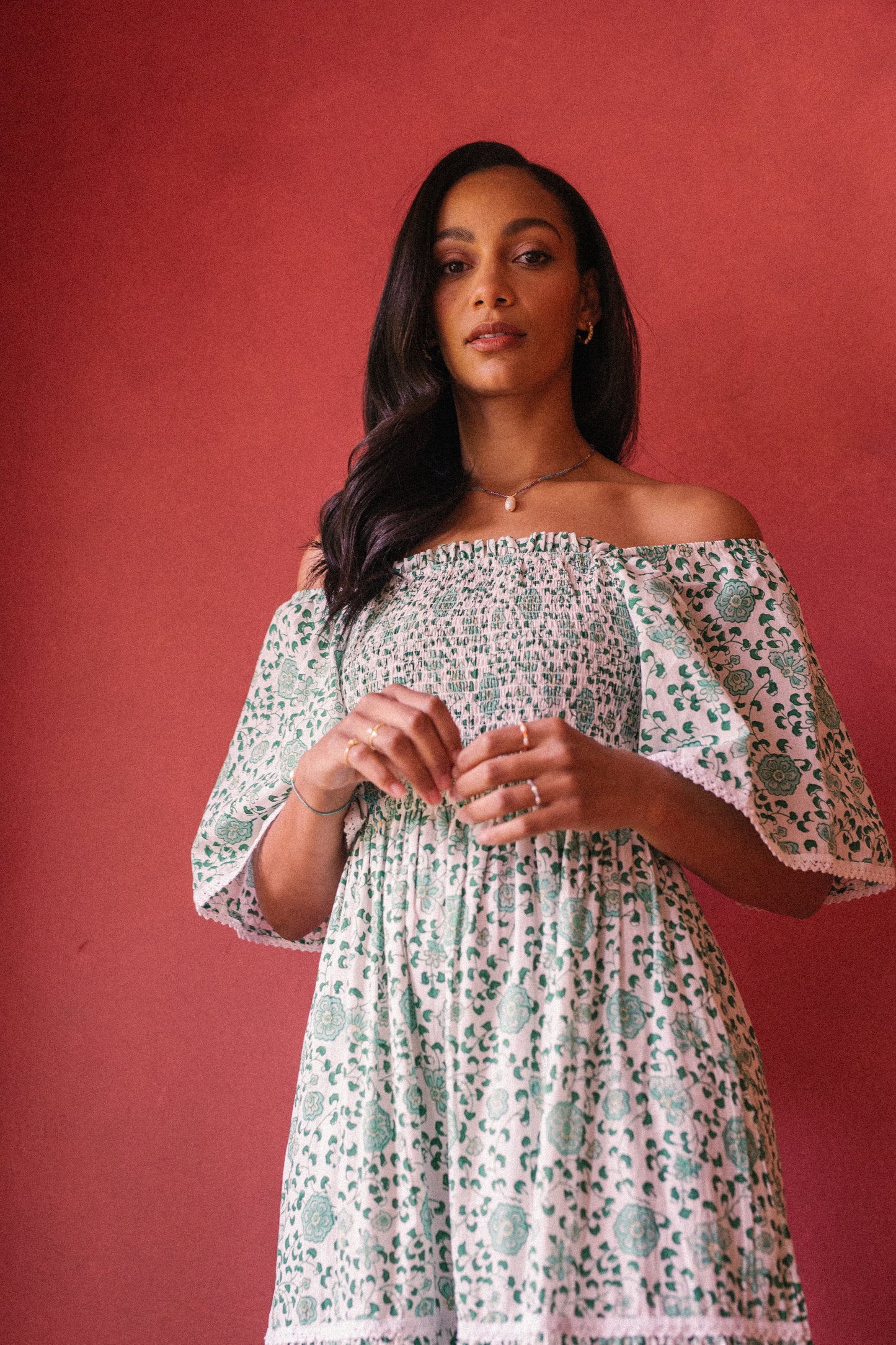 Mona Dress - Petala Green