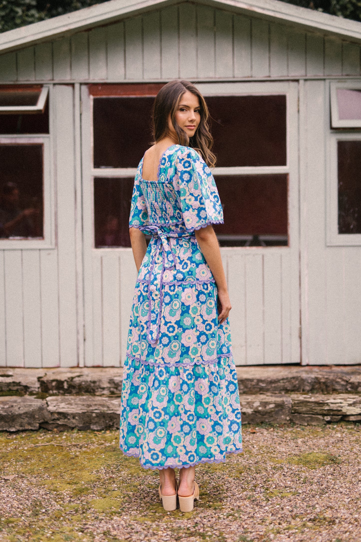 Nixie Dress - Retro Blue