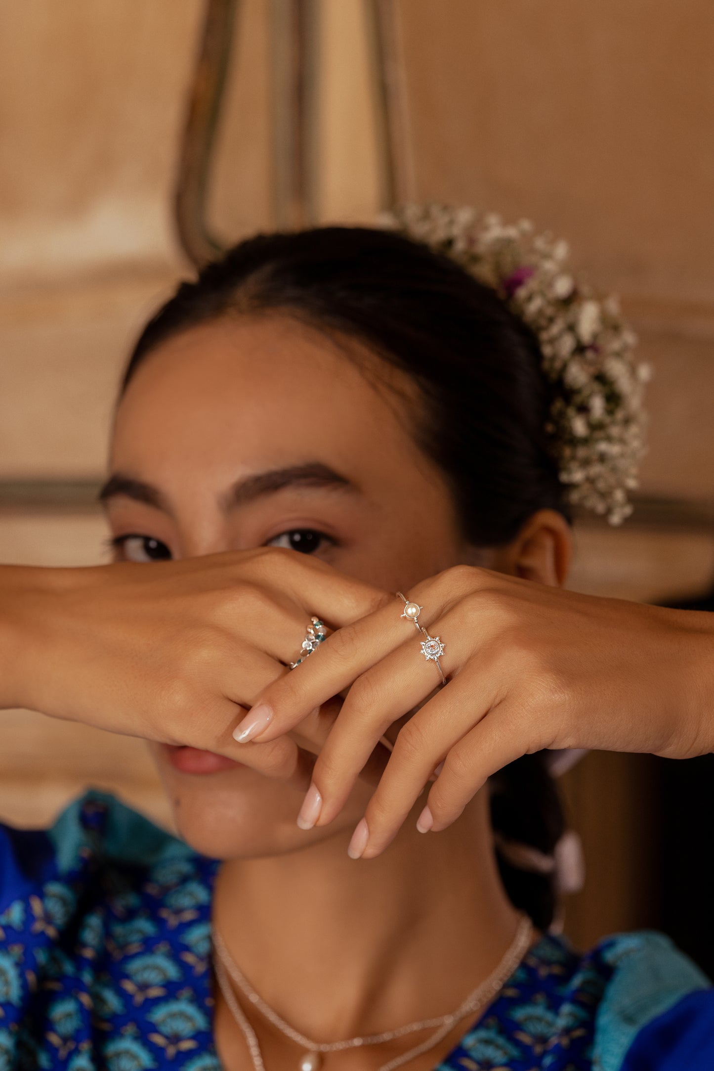 Oceanus Ring -  Sterling Silver Pearl