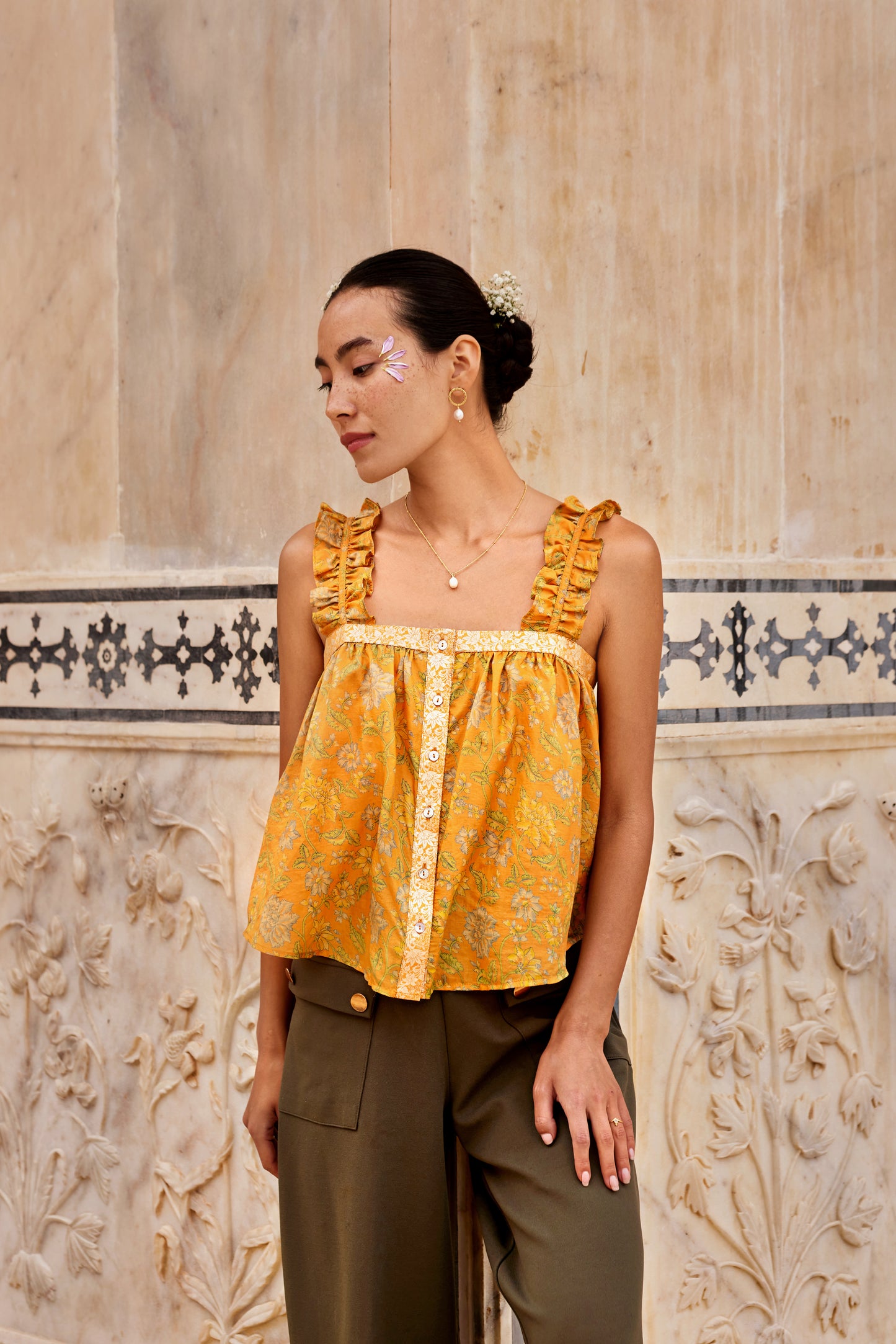 Pearl Briolette Necklace-Gold