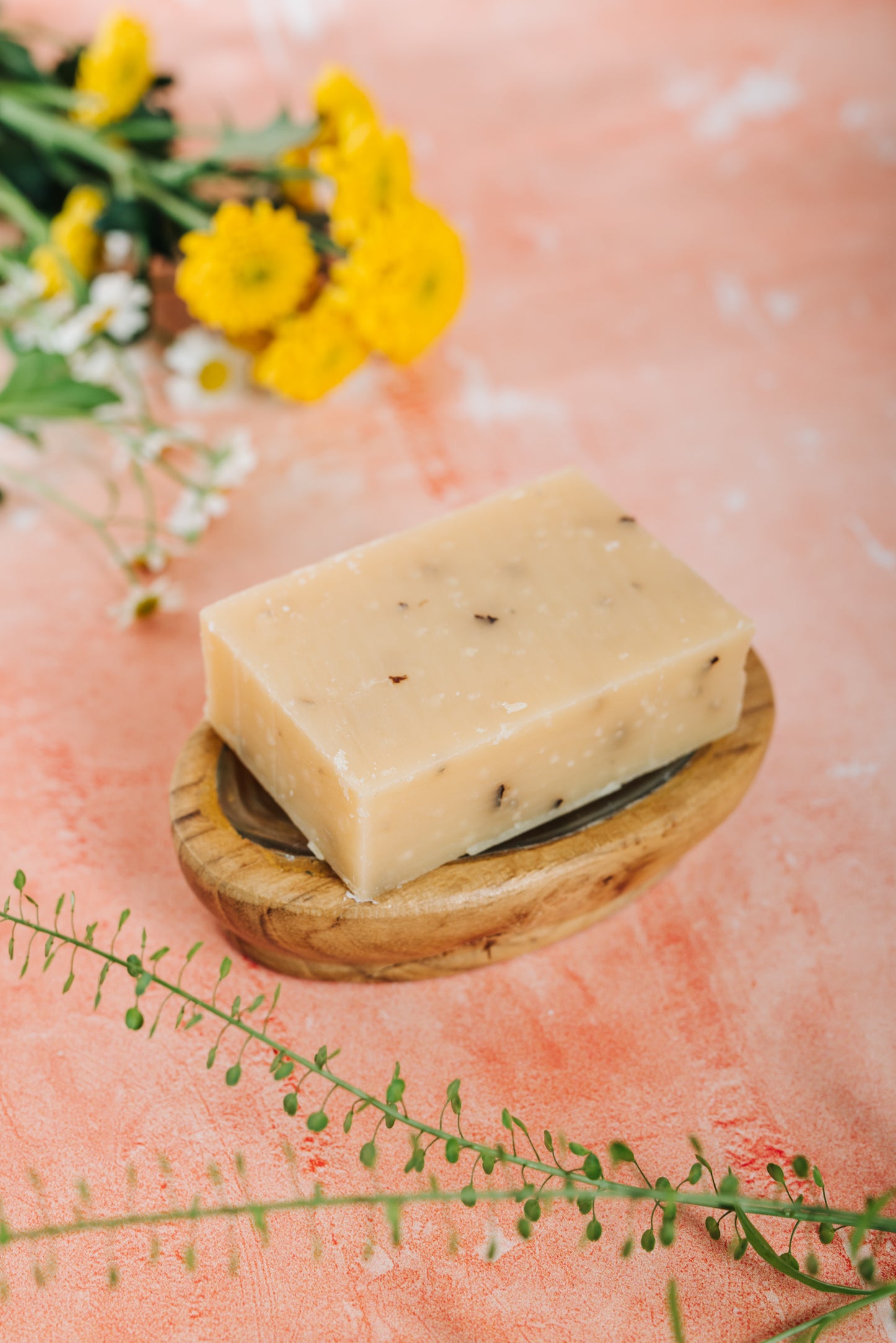 Jabonera/Plato para abalorios de concha y madera - Nácar