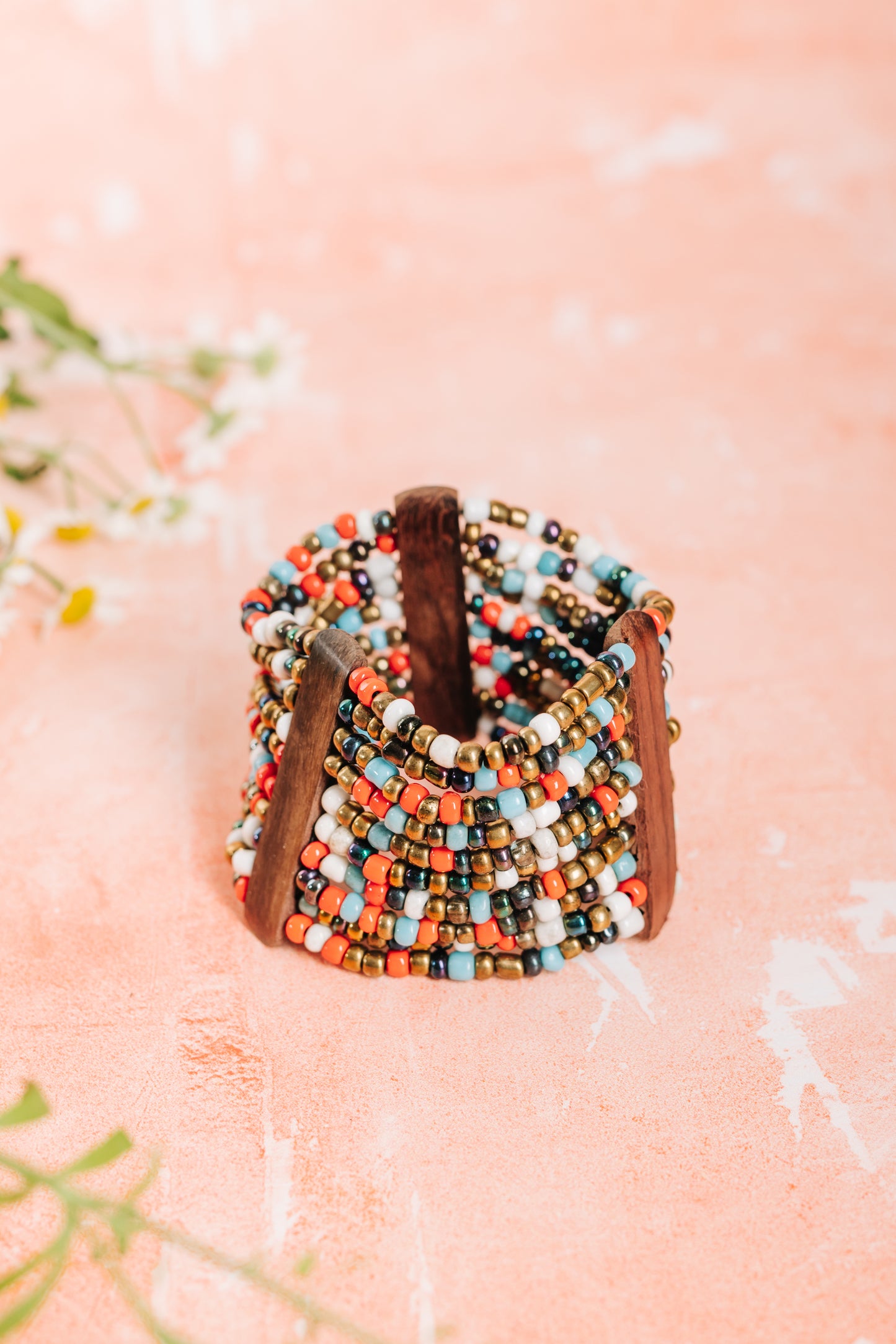 Bracelet Bead & Wood Combination - Multi