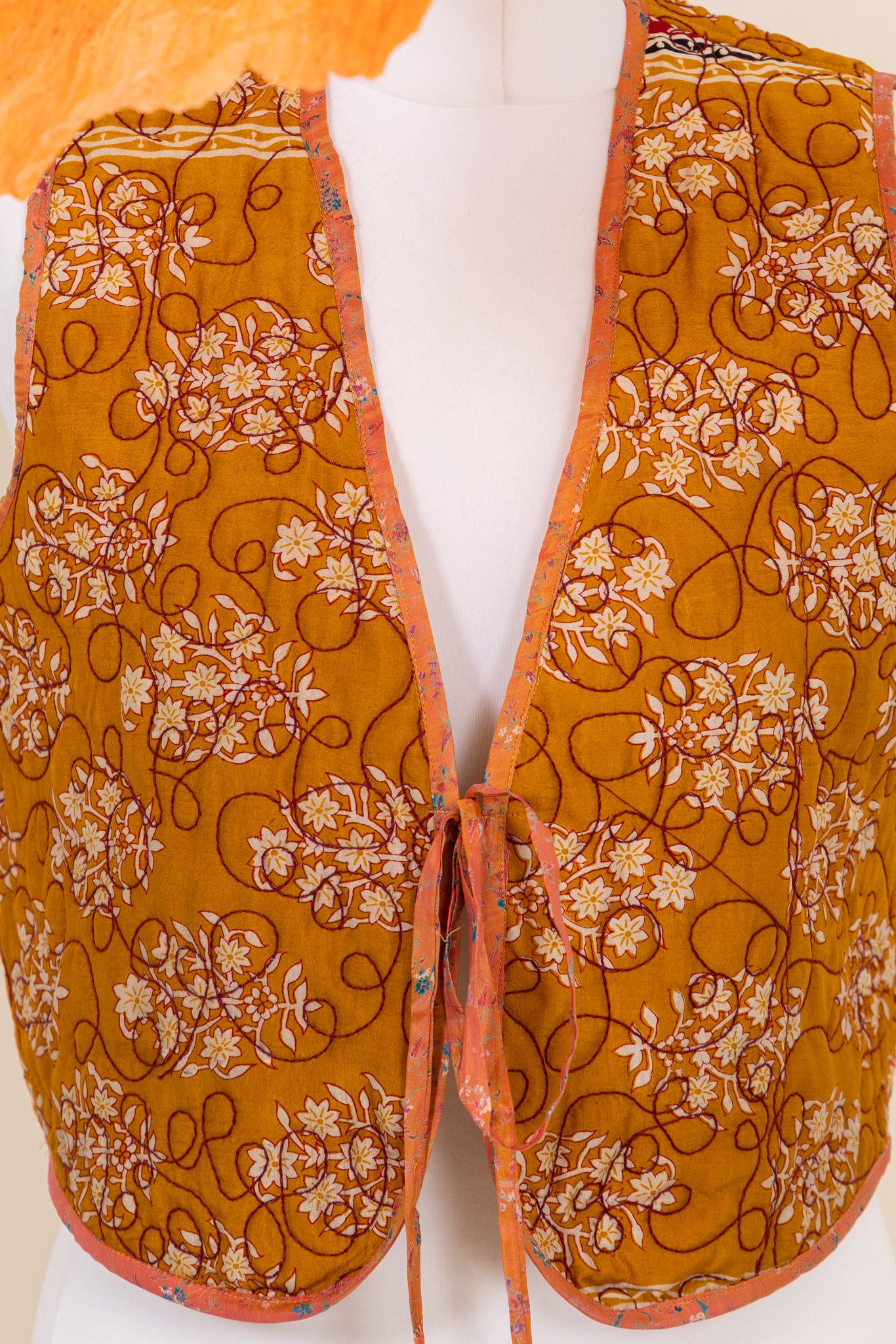 Chaleco reversible de seda y algodón Melissa Talla M - 042
