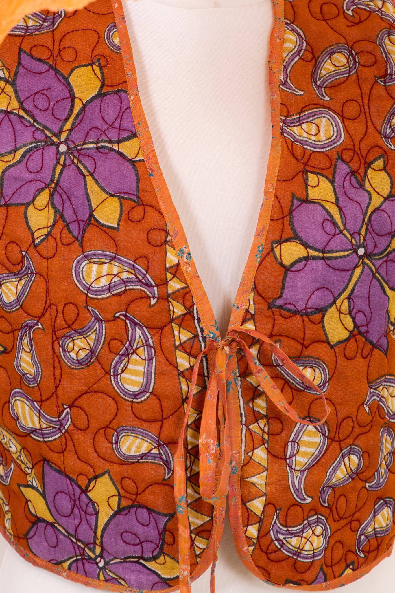 Chaleco reversible de seda y algodón Melissa Talla M - 042