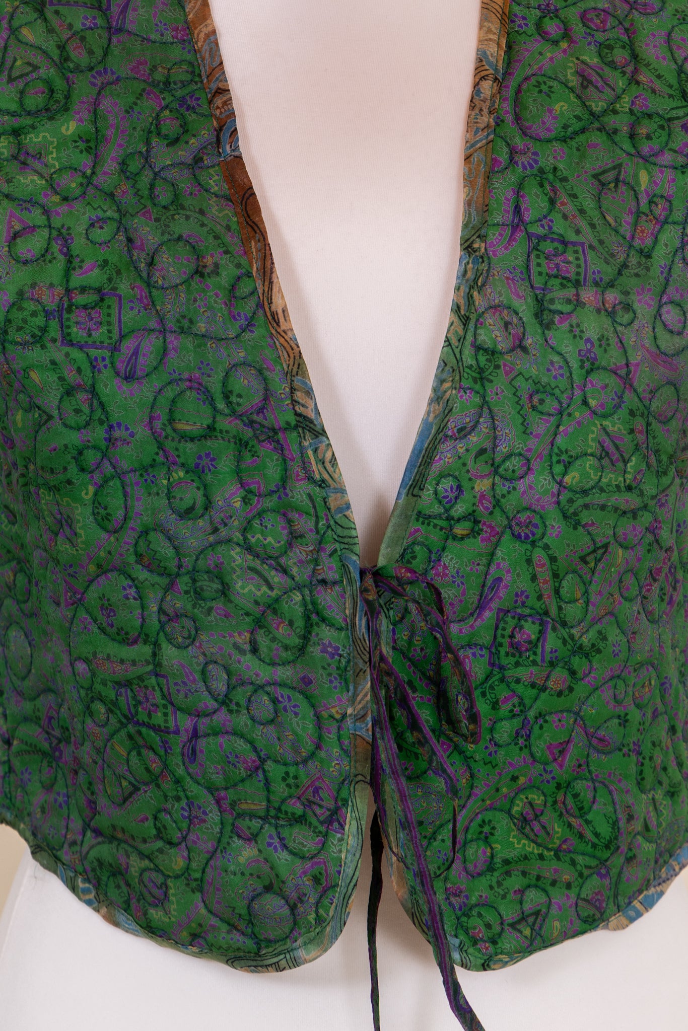 Melissa Silk Reversible Waistcoat S - 044