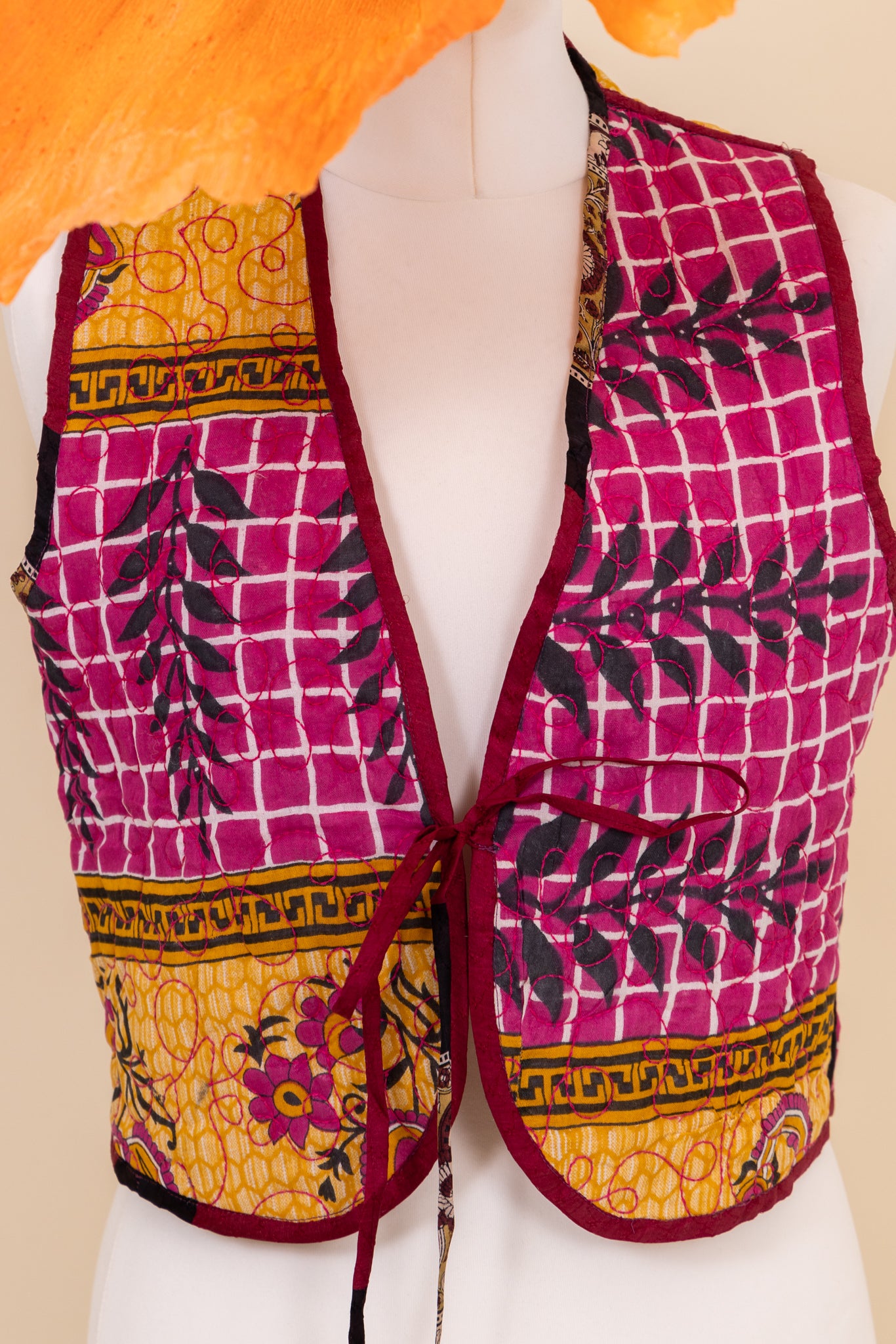 Melissa Silk Reversible Waistcoat M - 051
