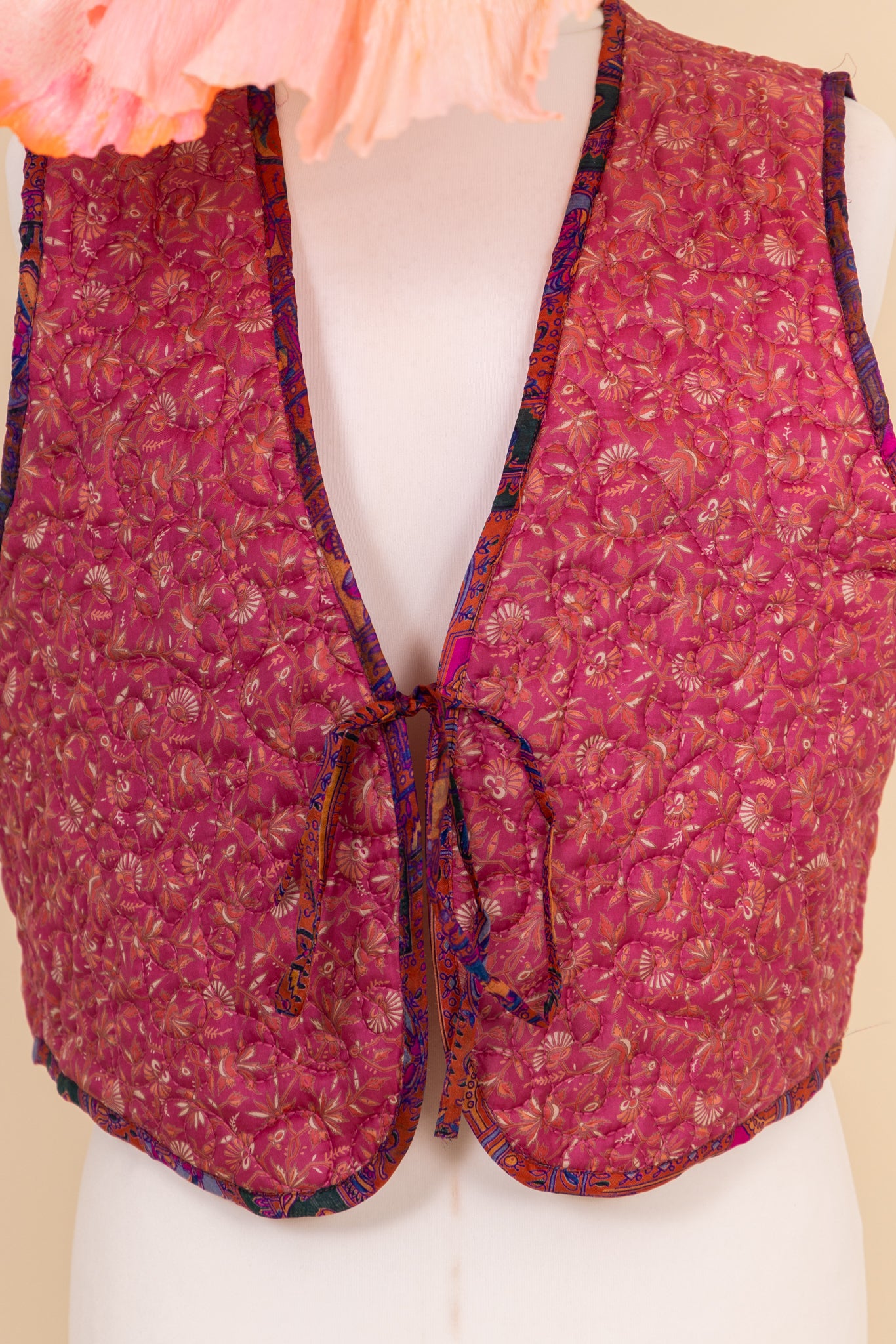 Chaleco reversible de seda Melissa XL - 26
