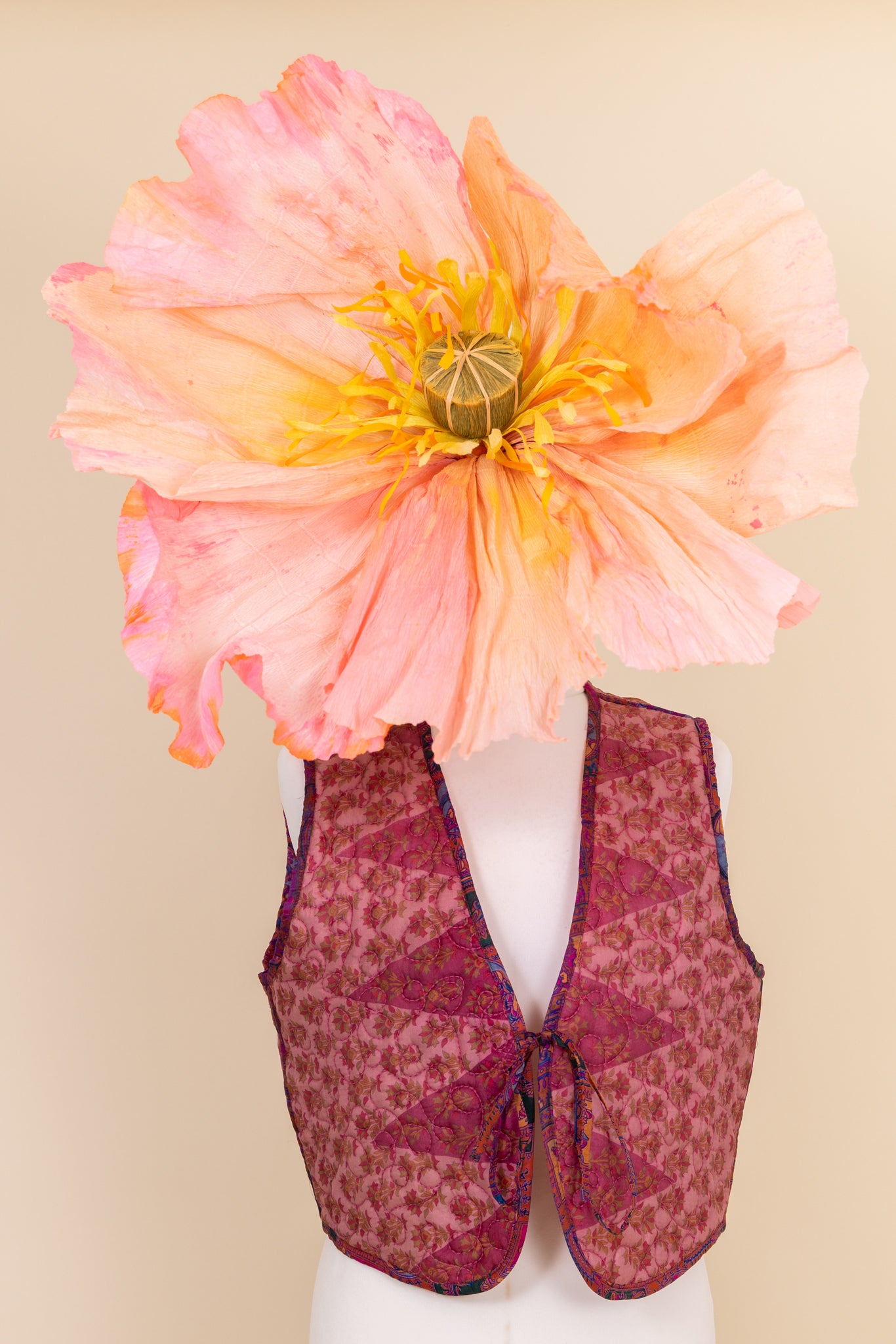 Chaleco reversible de seda Melissa XL - 26