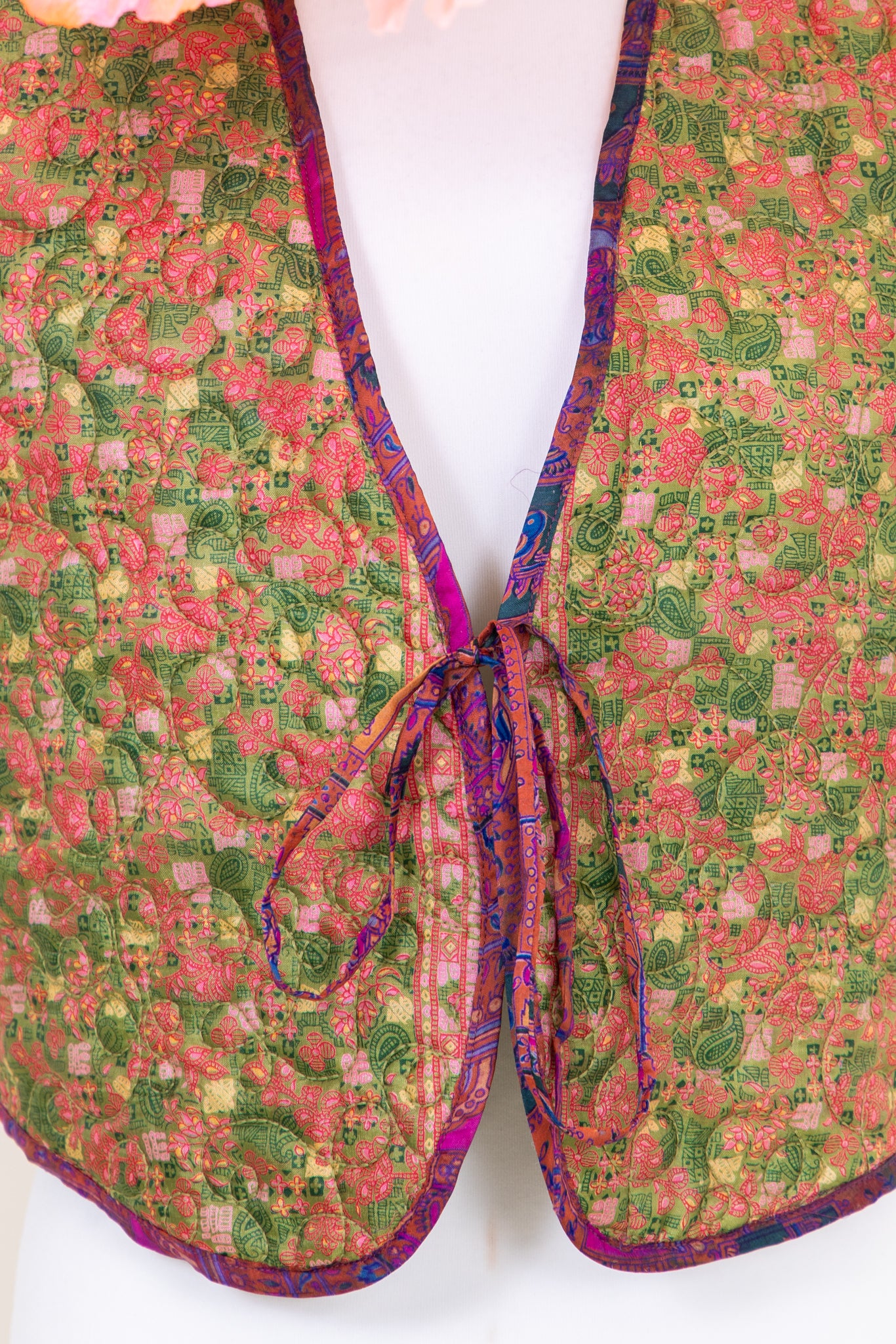 Chaleco reversible de seda Melissa XL - 24
