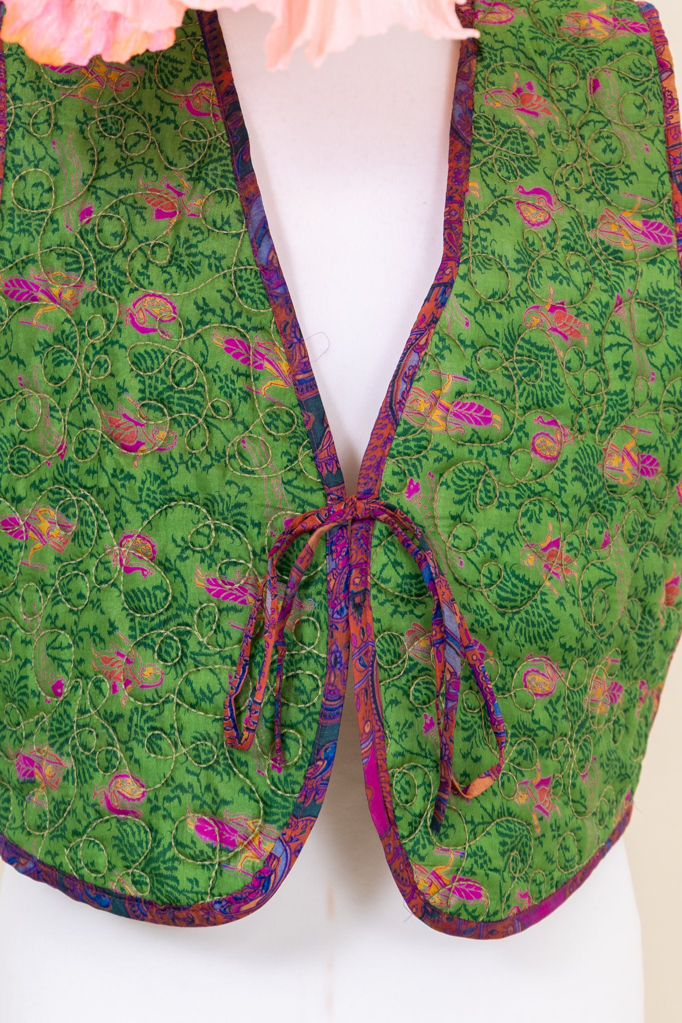 Chaleco reversible de seda Melissa XL - 24