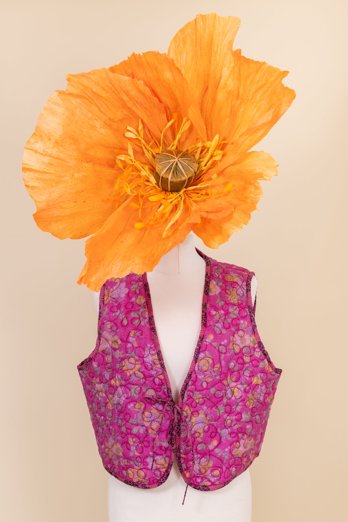 Chaleco reversible de seda y algodón Melissa XXL - 025