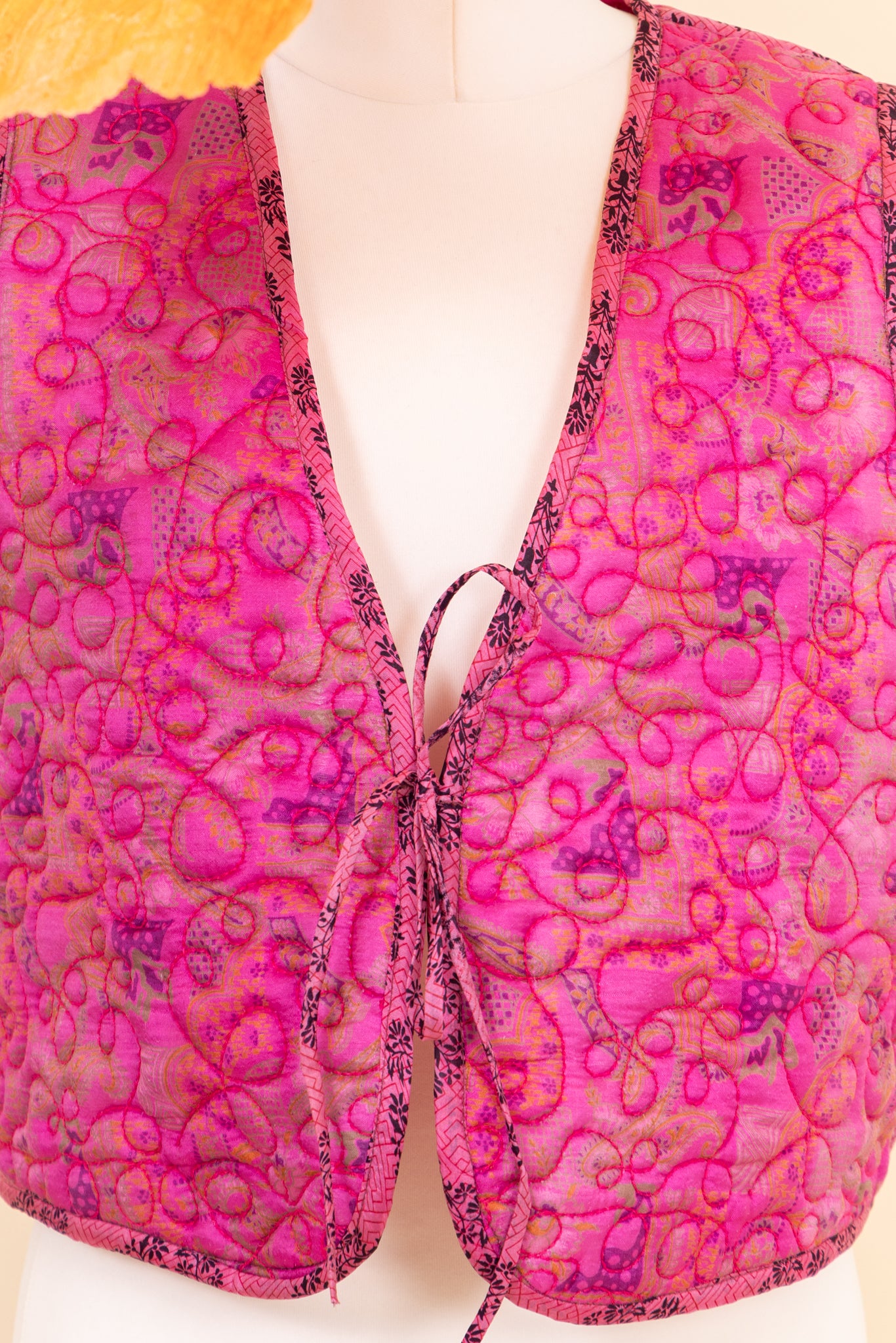 Chaleco reversible de seda y algodón Melissa XXL - 025