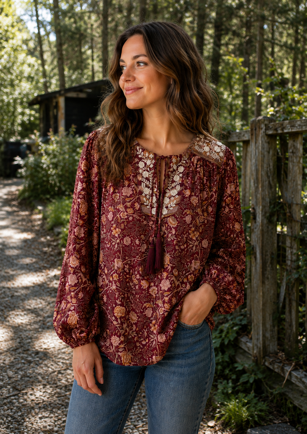 Lolita Embroidered Silk Blouse 177