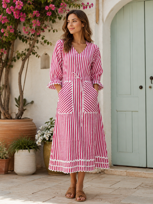 Audrey Maxi  Dress - Pink