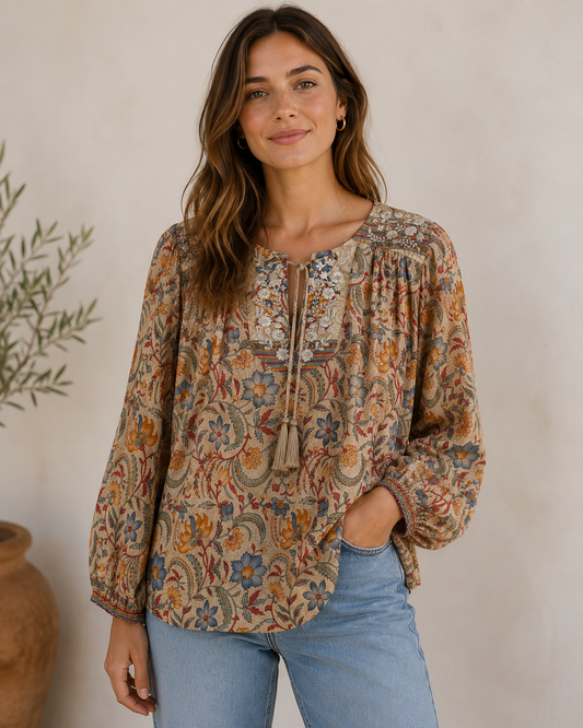Lolita Embroidered Silk Blouse 161 - S