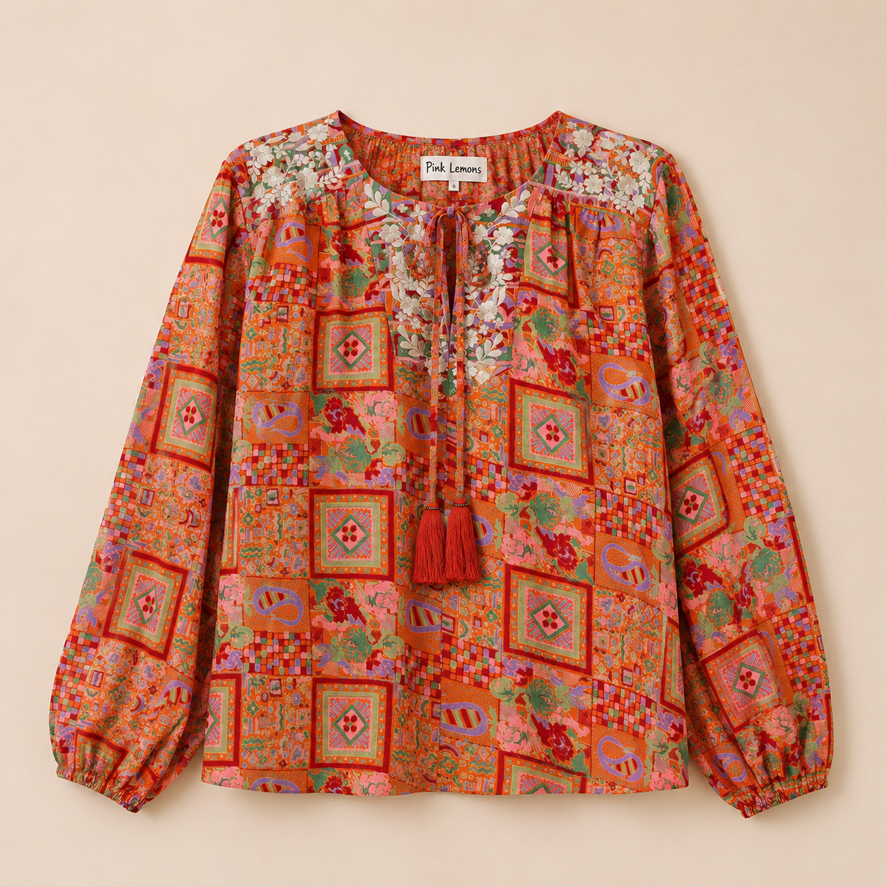 Lolita Embroidered Silk Blouse 058 - S