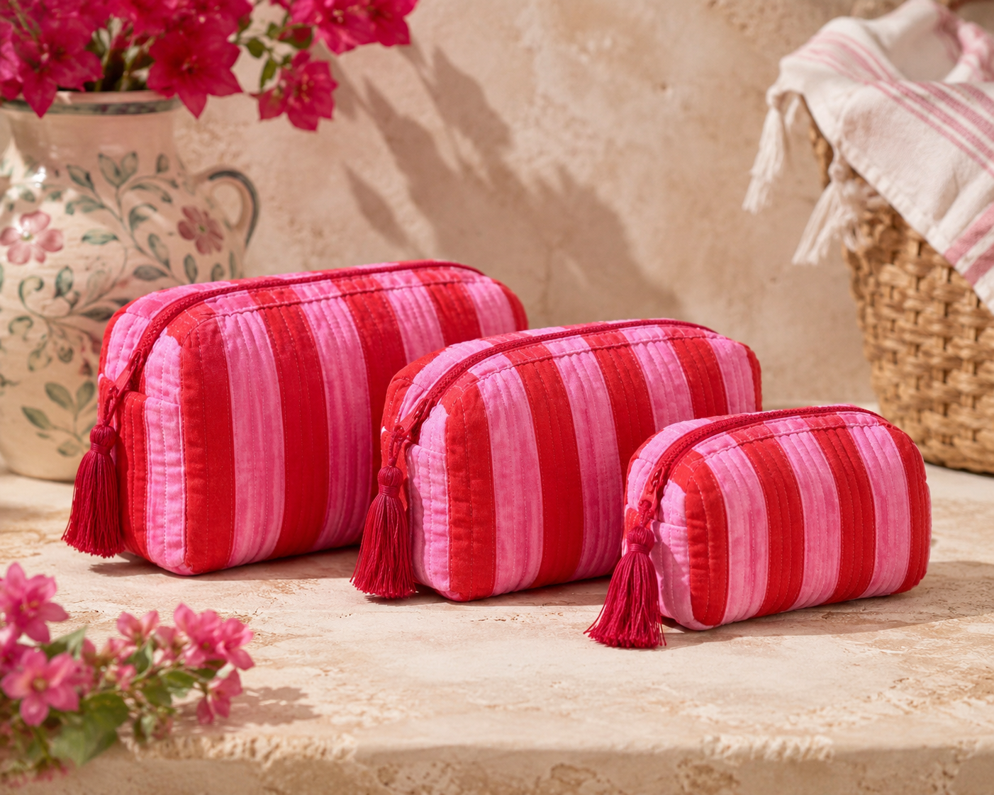 Wash Bag - Bougainvillea