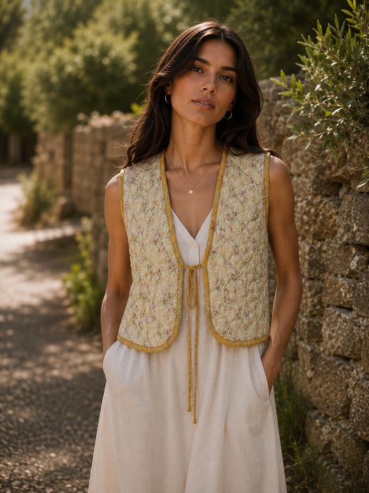 Melissa Silk Reversible Waistcoat XS - 001