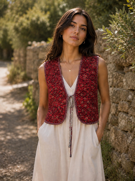 Melissa Silk Reversible Waistcoat S - 049