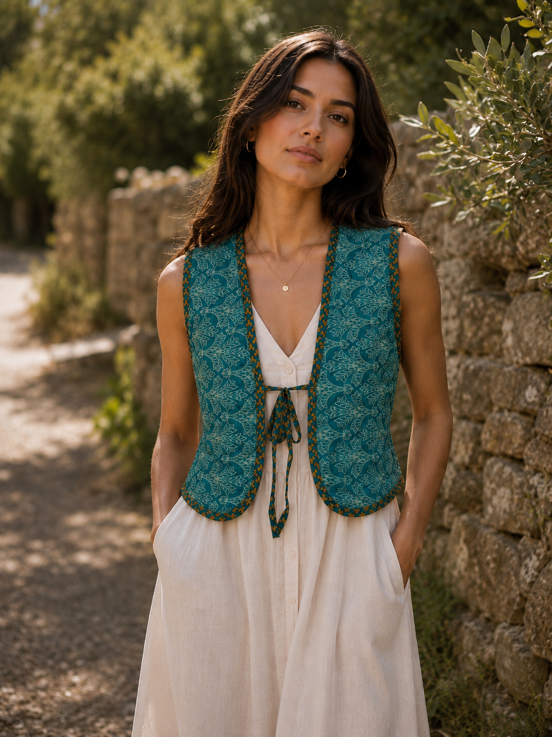 Melissa Silk Reversible Waistcoat XS - 029