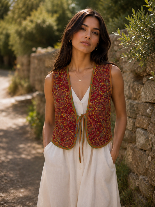 Melissa Silk Reversible Waistcoat XS - 050