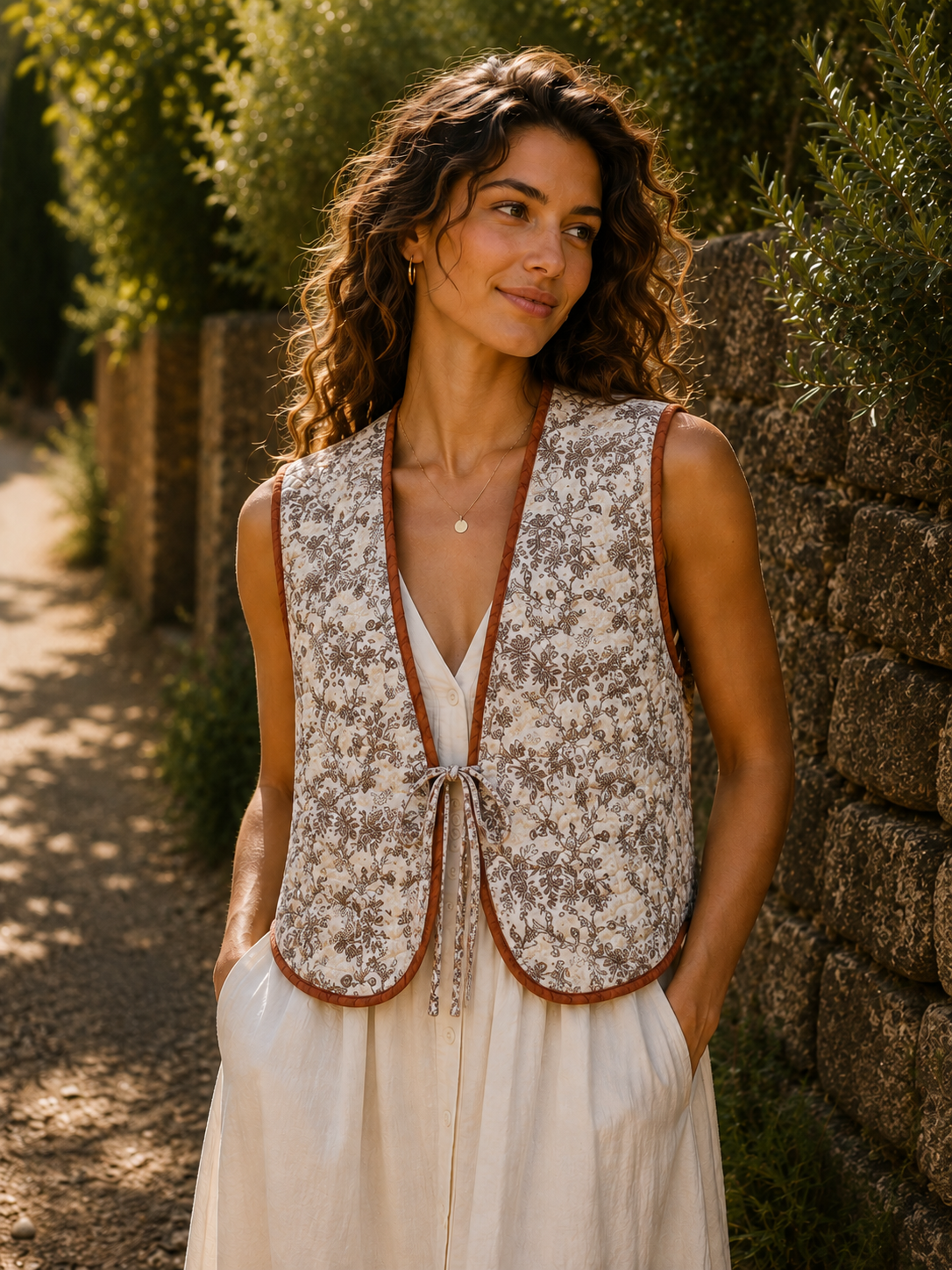 Melissa Silk Reversible Waistcoat M - 089