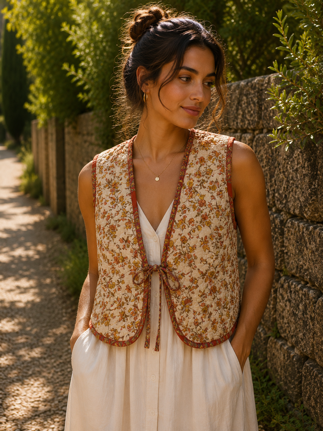 Melissa Silk Reversible Waistcoat M - 062
