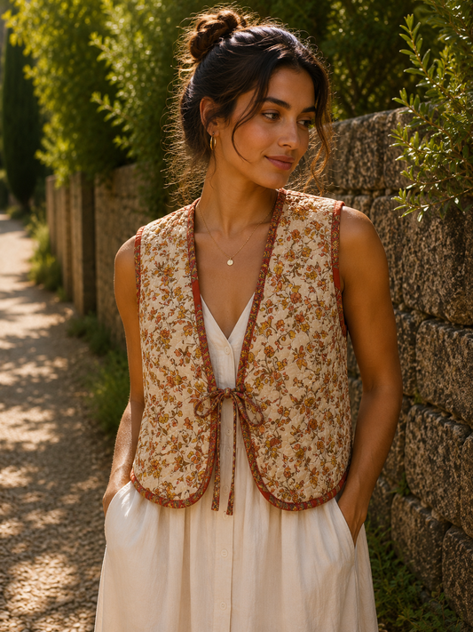 Melissa Silk Reversible Waistcoat M - 062