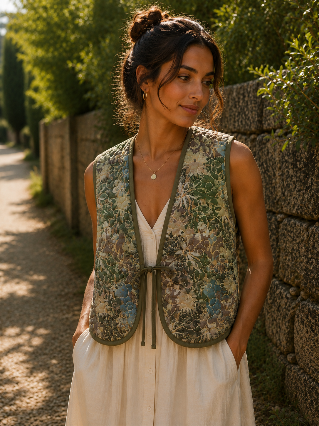 Melissa Silk Reversible Waistcoat M - 063