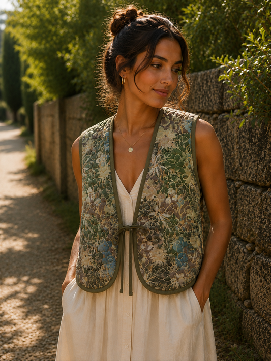 Melissa Silk Reversible Waistcoat M - 063