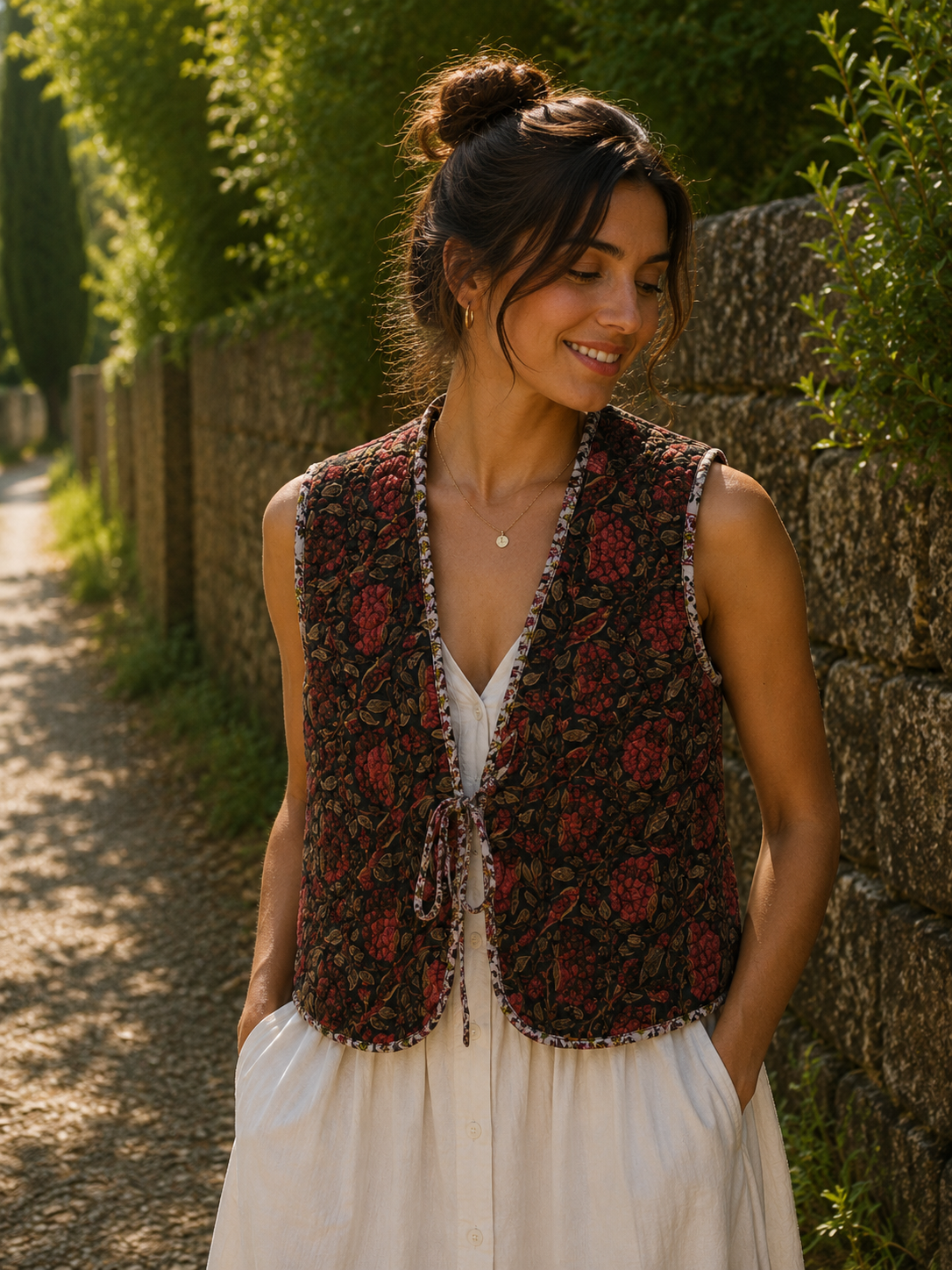 Melissa Silk Reversible Waistcoat M - 061