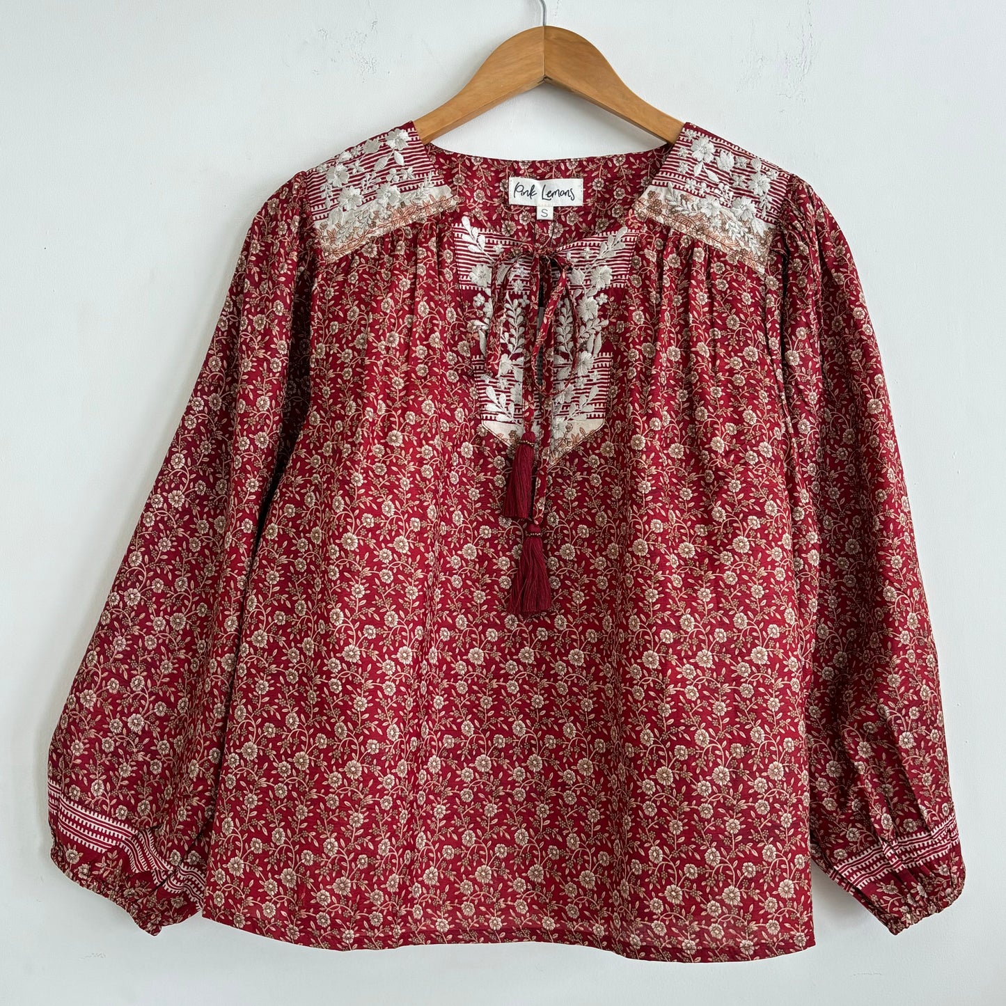Lolita Embroidered Silk Blouse 189