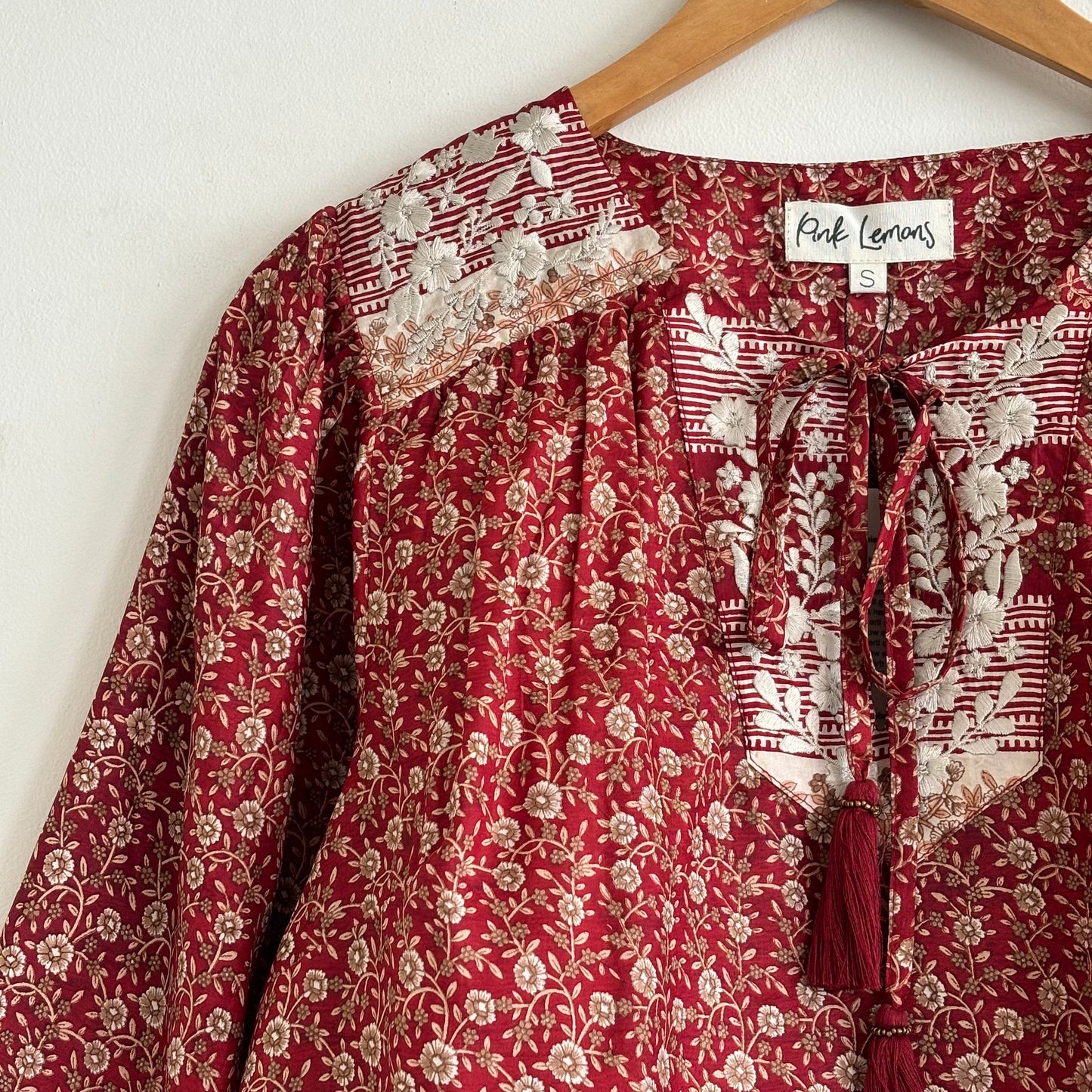 Lolita Embroidered Silk Blouse 189