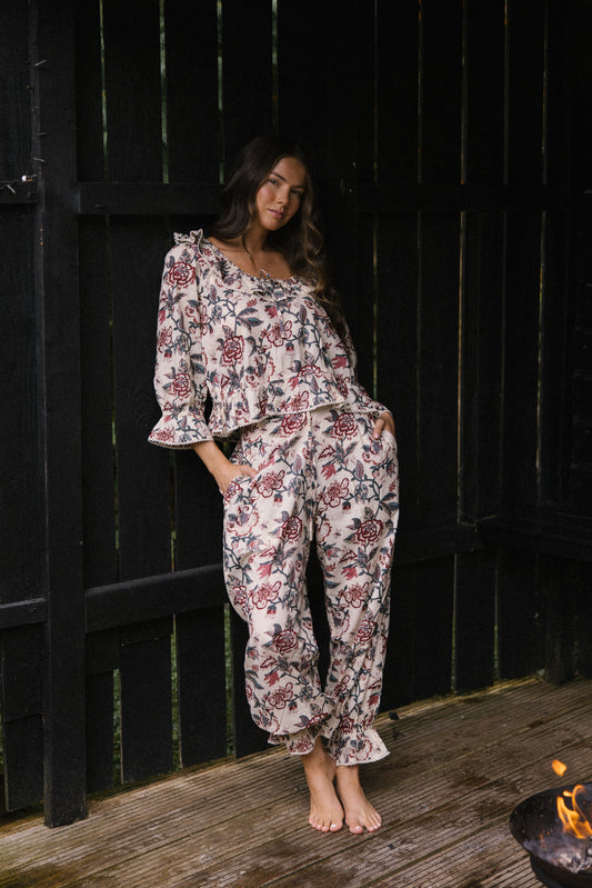 Lucy Trousers - Vintage Rose