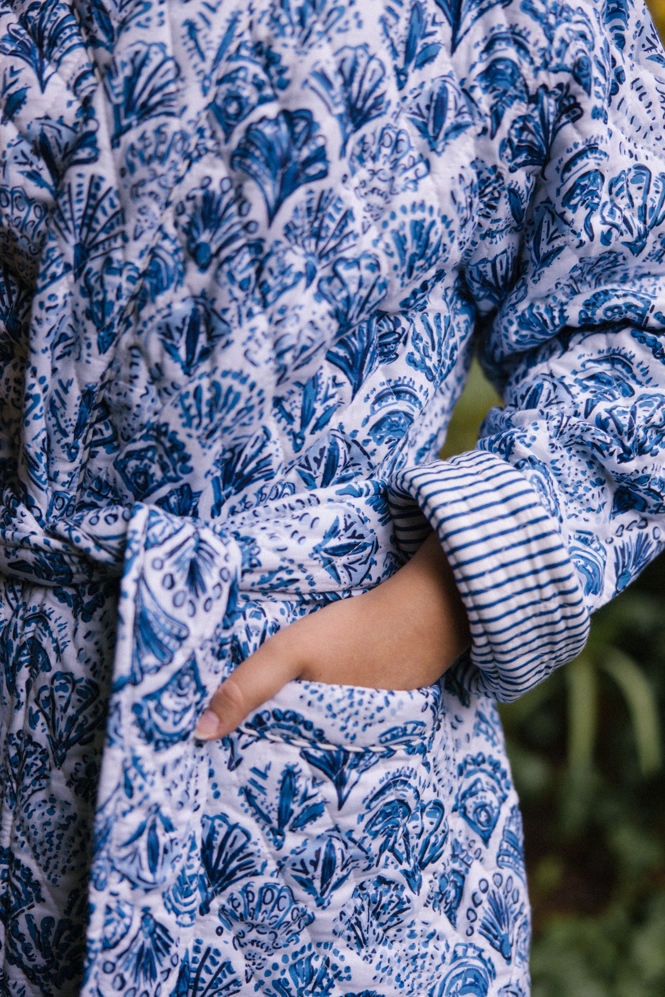 Quilted Dressing Gown - Sea Shell