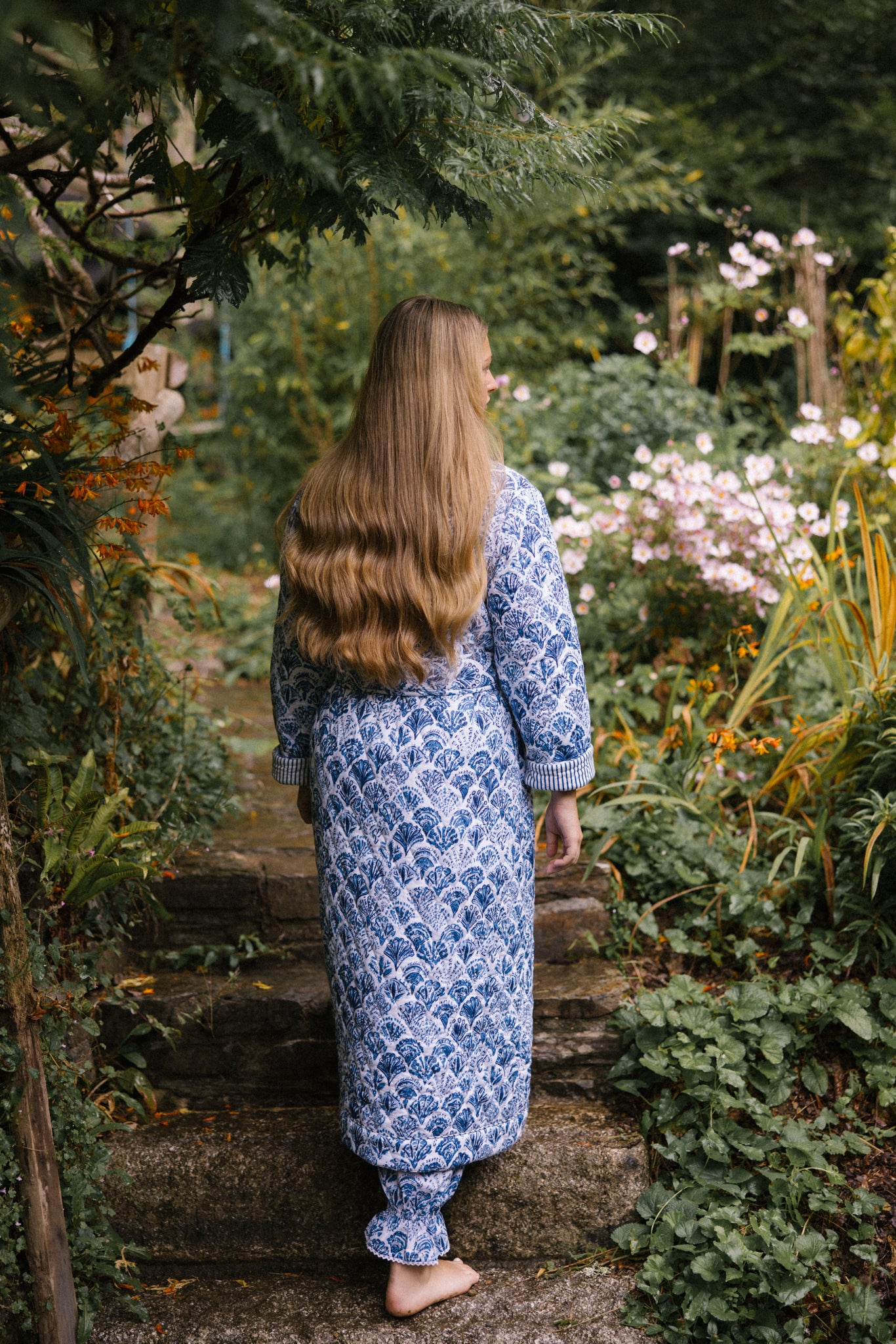 Quilted Dressing Gown - Sea Shell