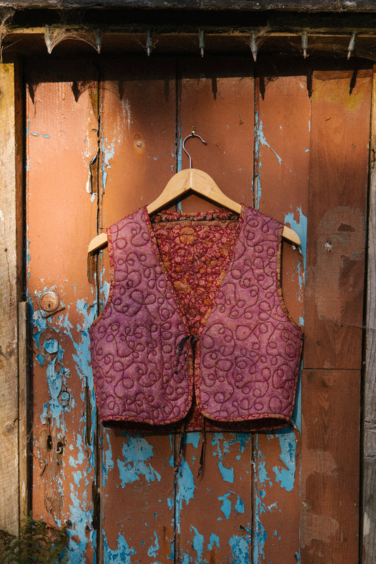 Melissa Silk Reversible Waistcoat M - 058