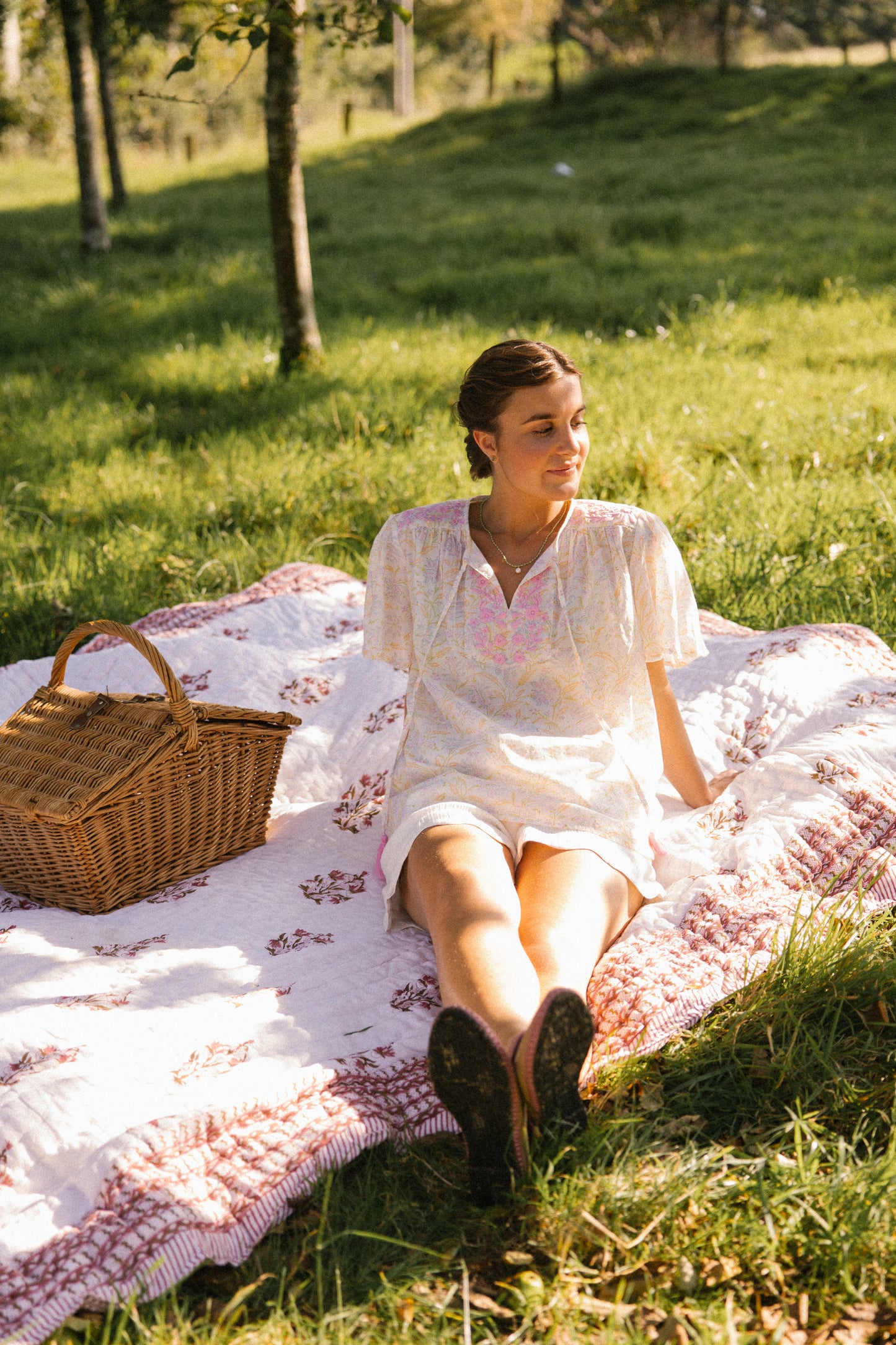 Lolita S/S Cotton Blouse - Pastel Dream