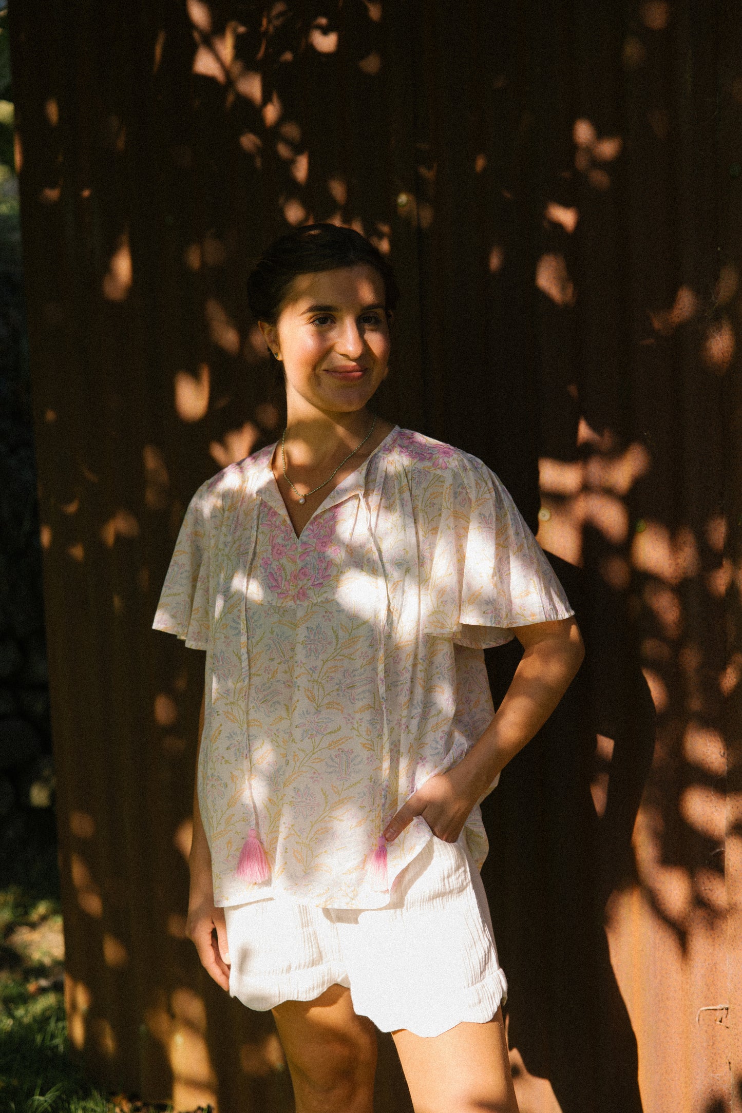 Lolita S/S Cotton Blouse - Pastel Dream