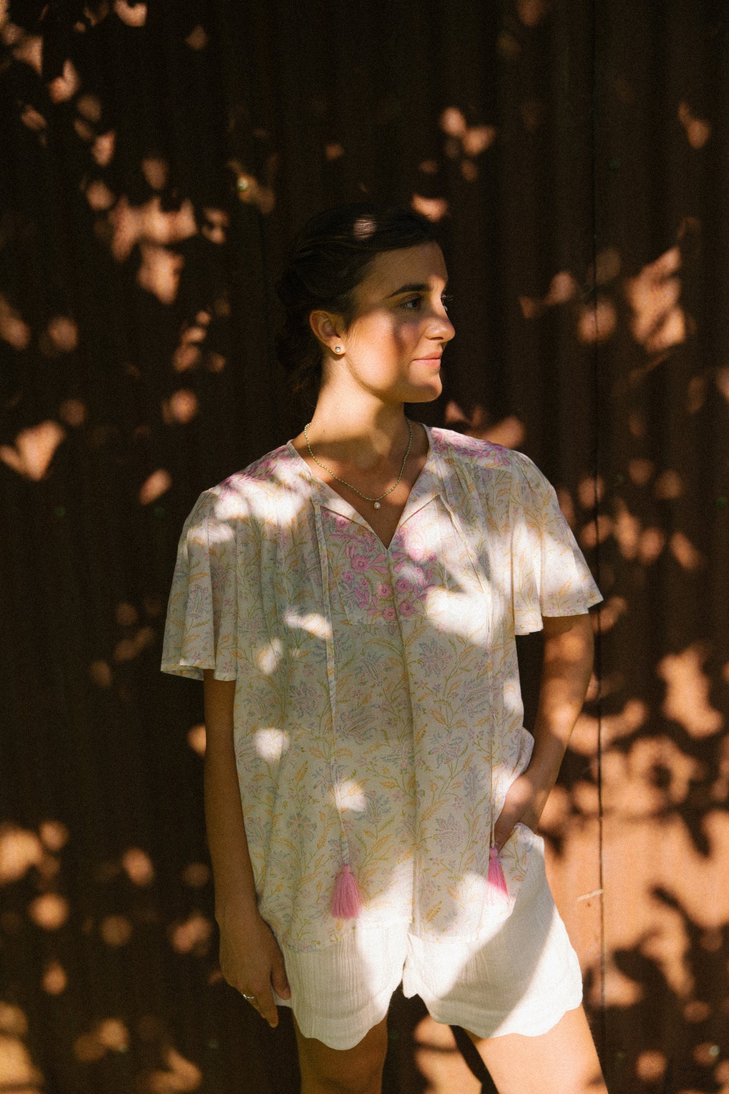 Lolita S/S Cotton Blouse - Pastel Dream
